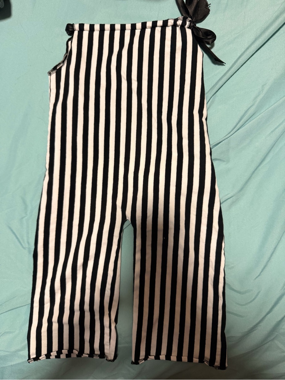 Kids Black & White Striped jumpsuit